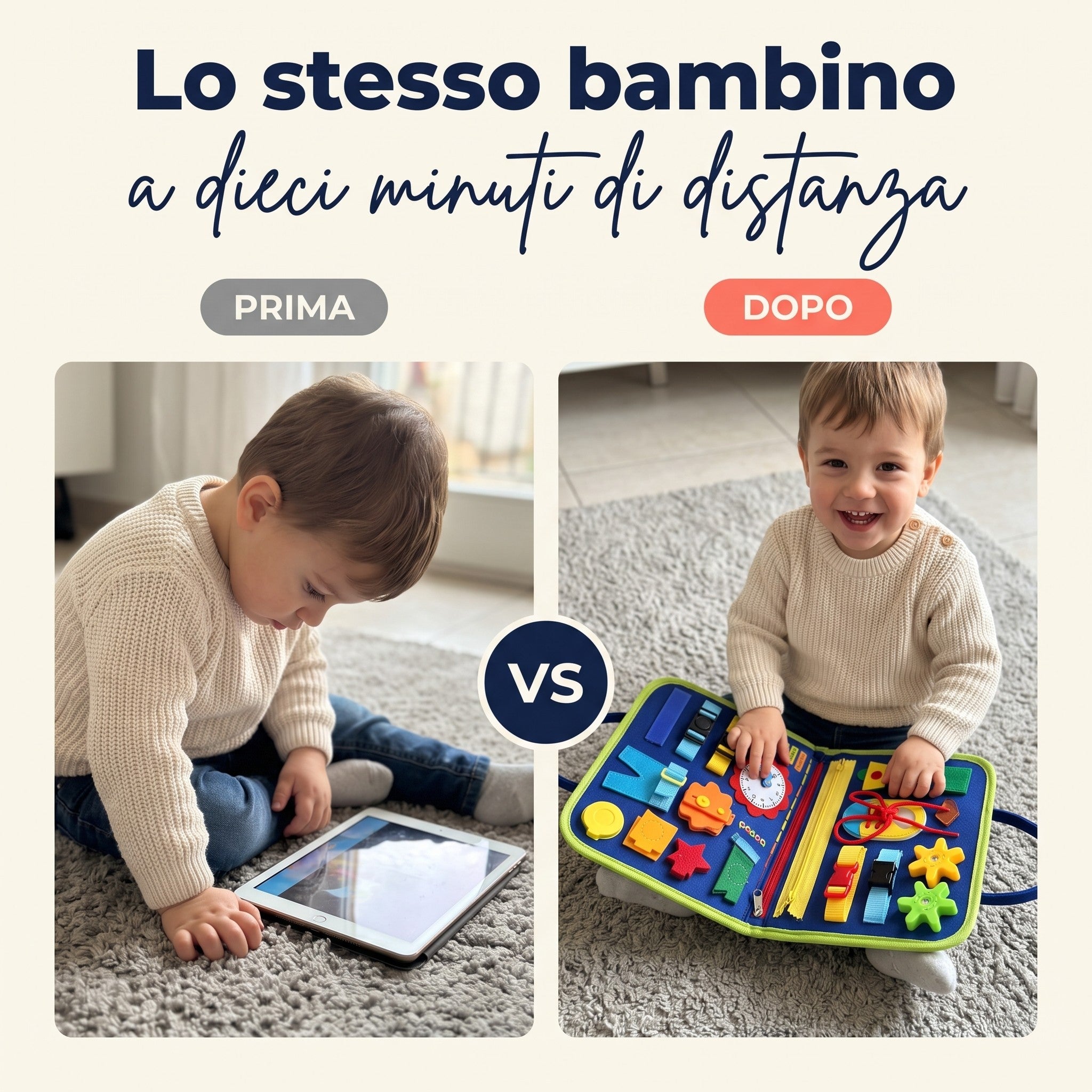 Prima con il tablet, dopo con il busy board